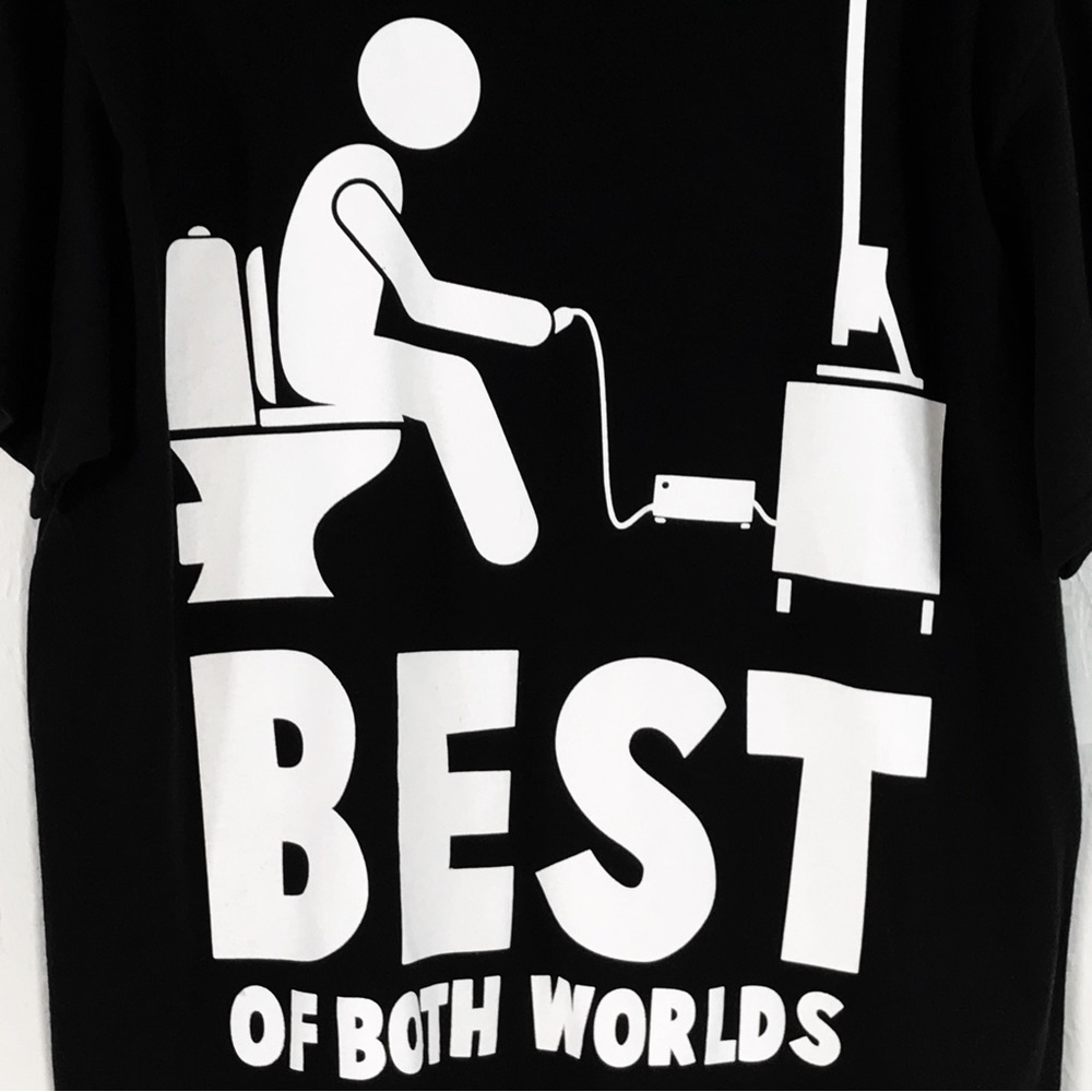 Video Gaming Tee Size XL Black Best Of Both Worlds Cotton Short Sleeve T-Shirt - Picture 2 of 5